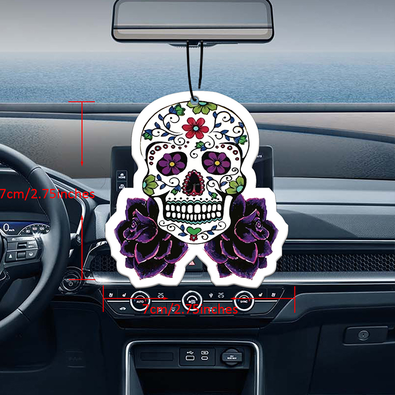 Purple printed skull head car- - Perfume Fragrance Powder incelemesi ve fiyatı