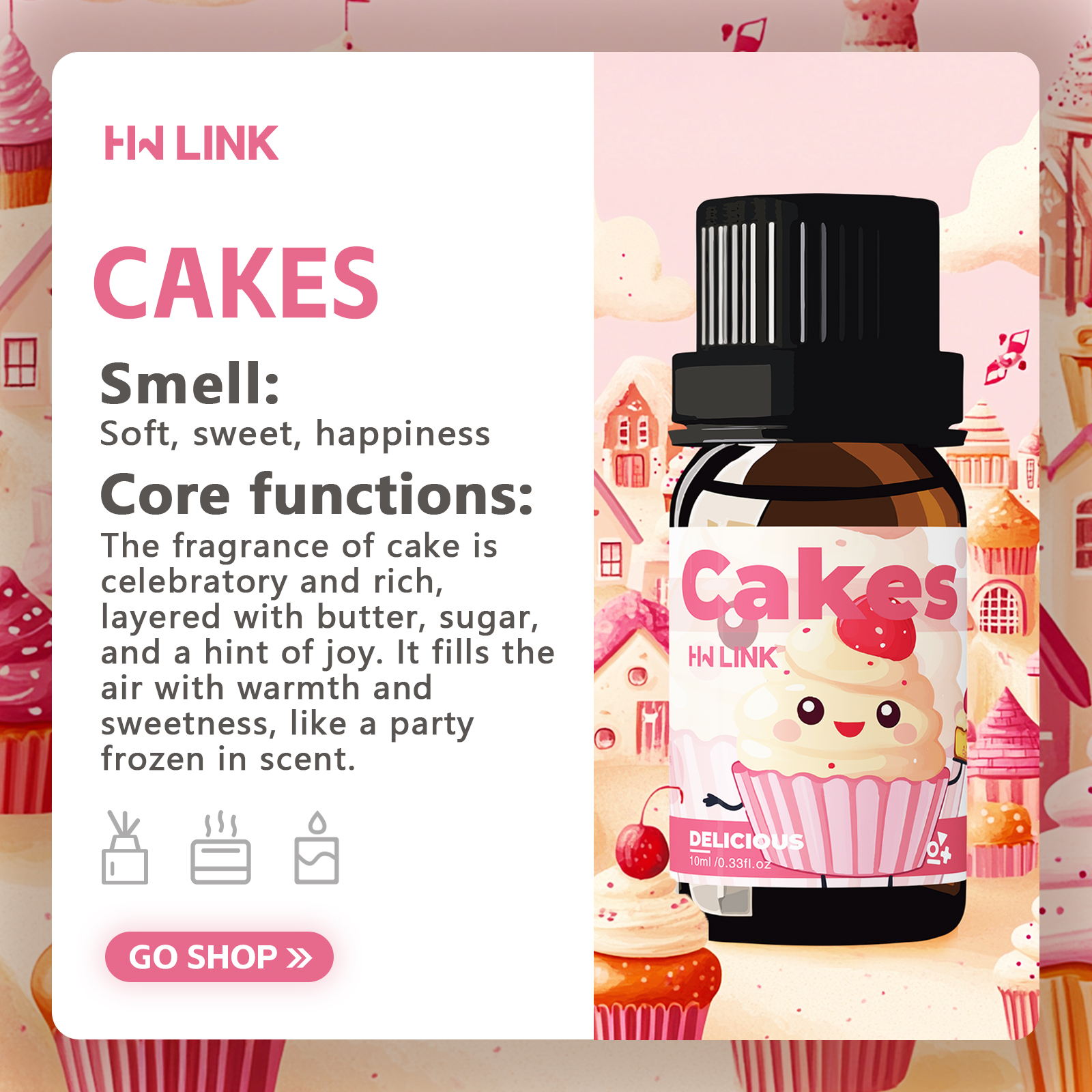 10ml Cakes Essential Oils Perf - Perfume Fragrance Mist incelemesi ve fiyatı