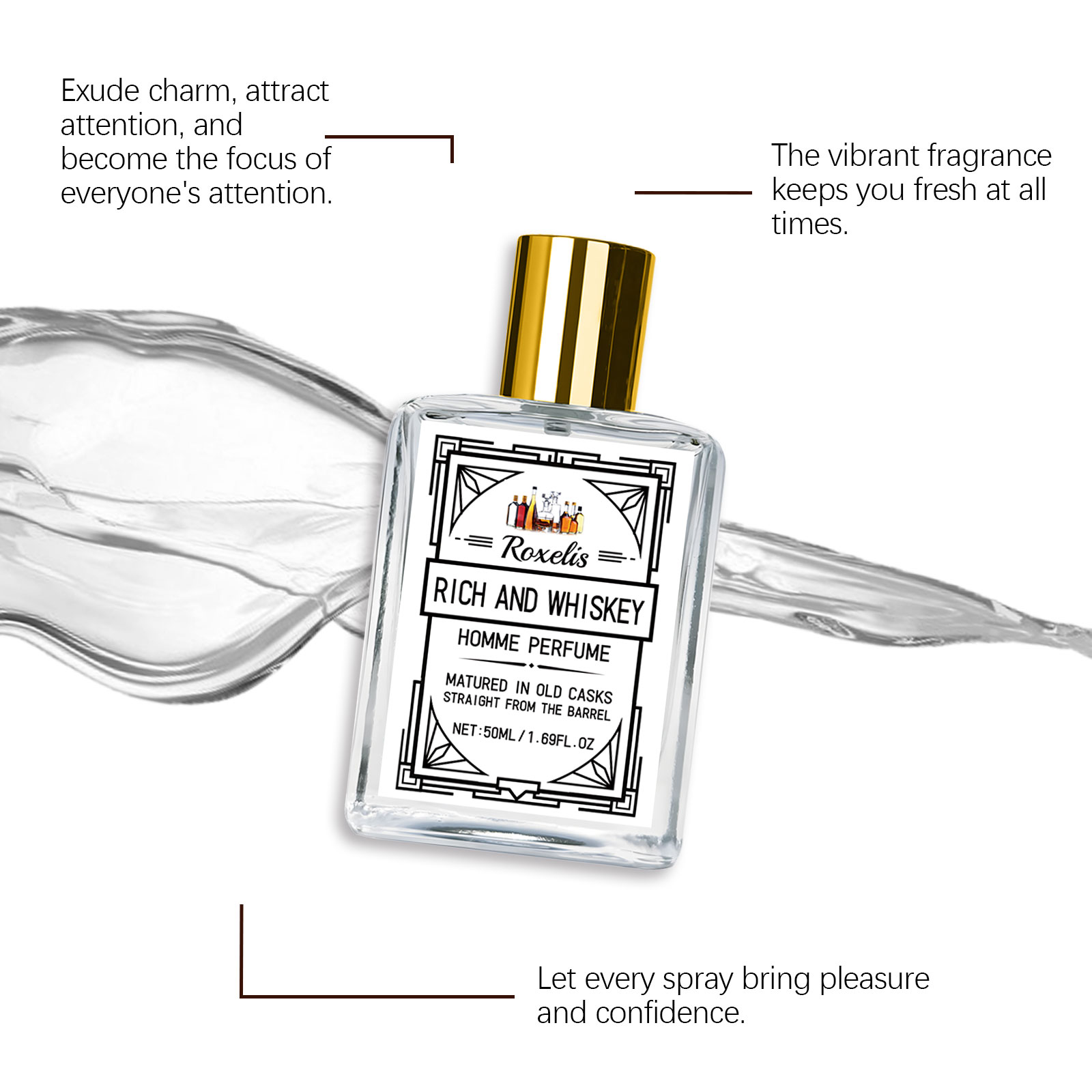 Roxelis 50ml Charm Whisky Men' - Perfume Fragrance Perfume incelemesi ve fiyatı